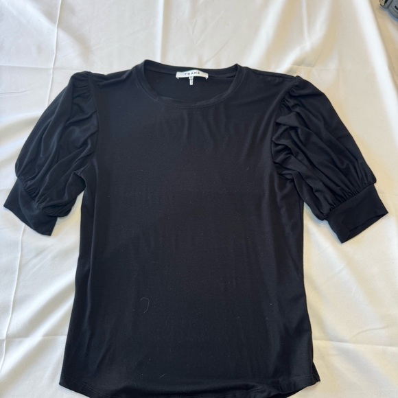 FRAME PUFF SLEEVE BLACK TOP SIZE XS - Picture 4 of 11